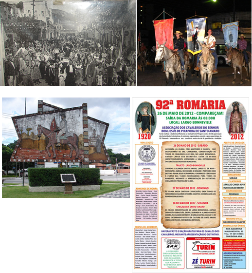estandartes e anúncios romeiros